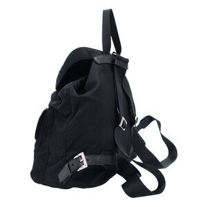 Prada Backpack Black pouch Daybag with Two Pocket Tessuto Rucksack